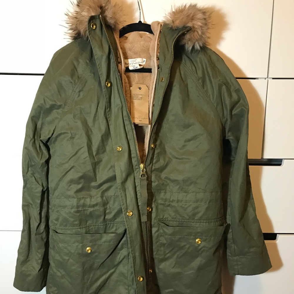 Yeezy inspired H&M Green Jacket w/Fur lining